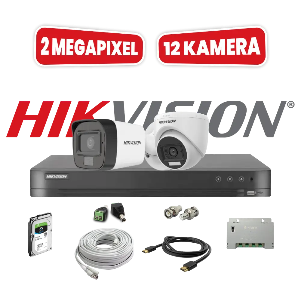 12 Kamera, HikVision 2MP